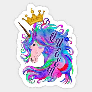 Unicorn Queen Sticker